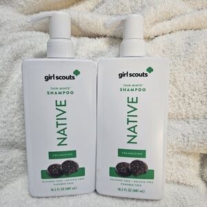 Set Of 2 Native Girl Scouts Thin Mints Volumizing Shampoo Limited Edition